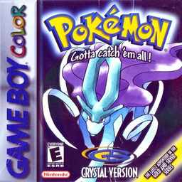 Pokemon Crystal box art for GameBoy Color